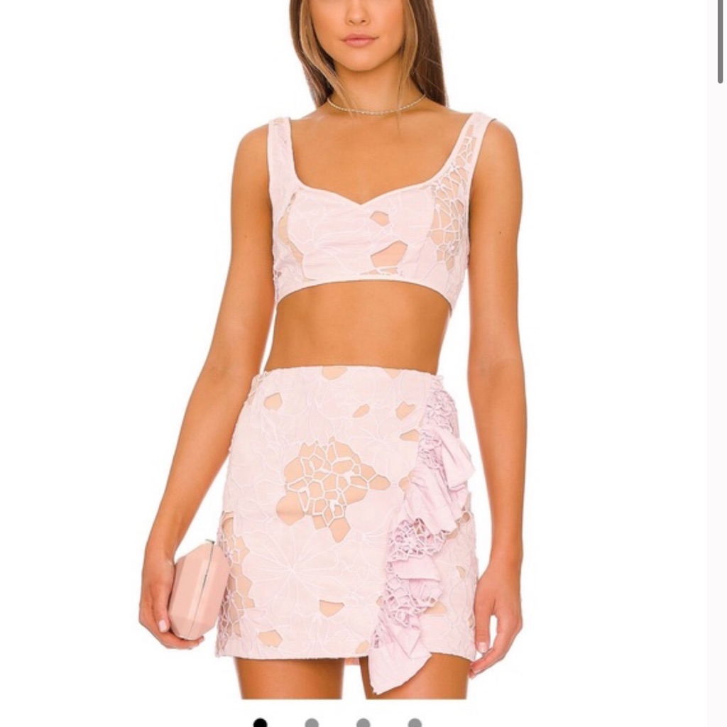 Nbd Pink Lace Skirt